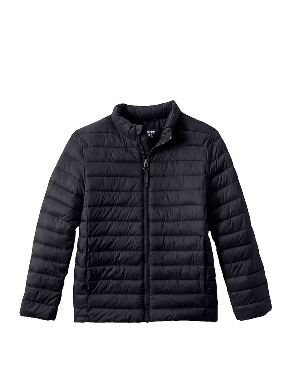 Lands' End Kids Black Packable Puffer Jacket